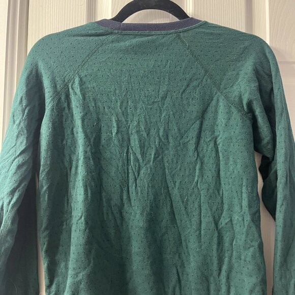 Marine Layer Atkins Reversible Raglan Crewneck Sweater - Polka Dot and Stripe - Picture 7 of 10